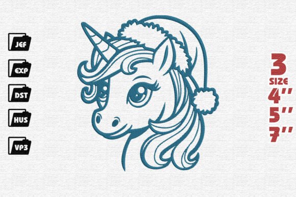Adorable Santa s Unicorn Embroidery Review