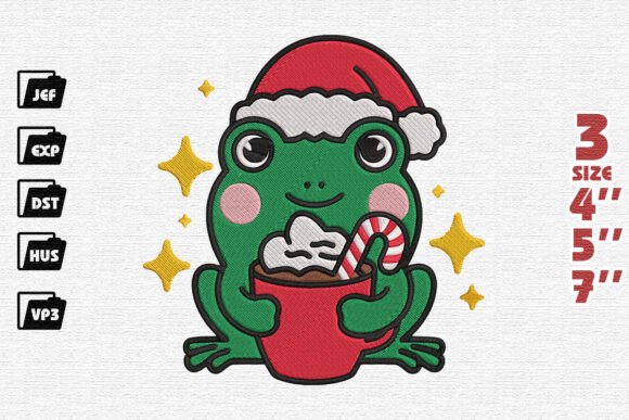 Frog Wishes and Christmas Kisses Embroidery Review