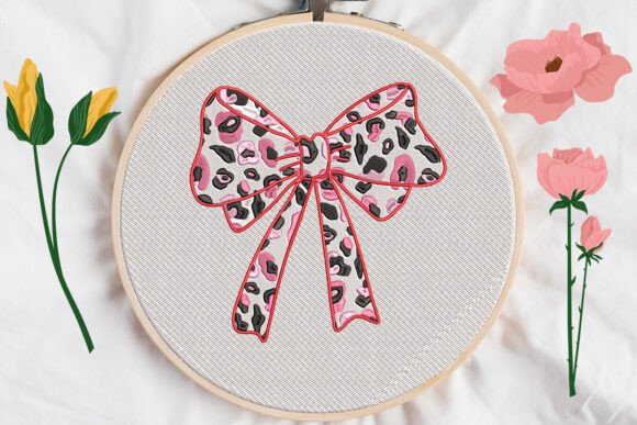 Leopard Print Bow Embroidery Review