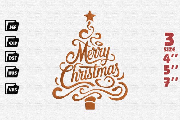 Merry Christmas, Xmas Tree Embroidery Review