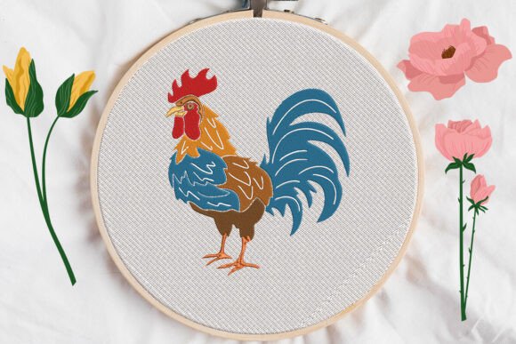 Powerful Rooster Embroidery Design Review