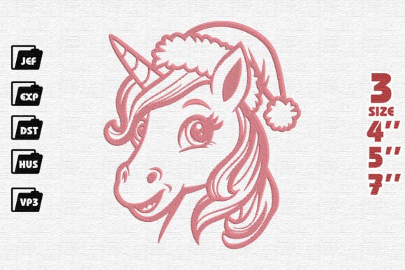 Santa s Smiling Unicorn Embroidery Review