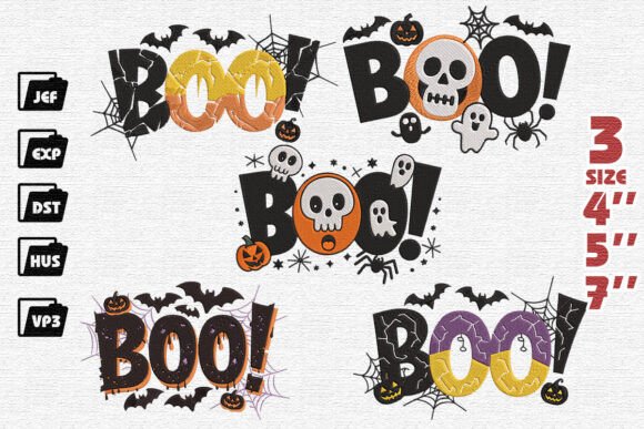 Set of 5 Boo Embroidery Review
