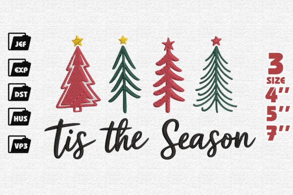 Tis the Season, Christmas Trees Embroidery Review