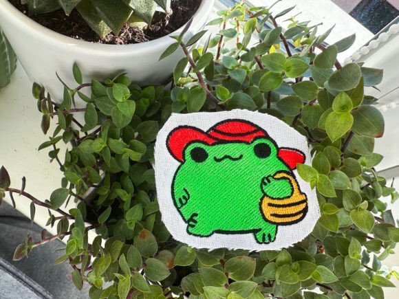 Walking Frog Machine Embroidery